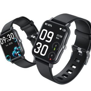 Smart Watch for iOS/Android - Unisex - 100 Sport Modes - IP68 Waterproof (Black)